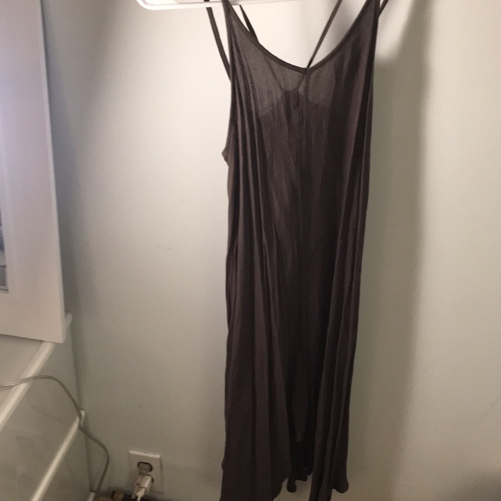 Dark green flowy dress